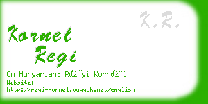 kornel regi business card